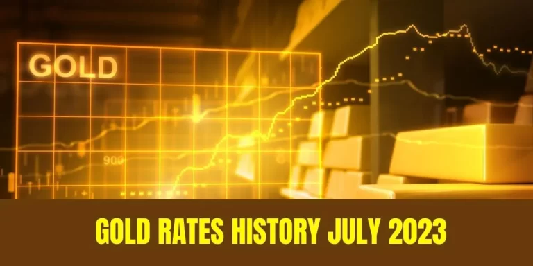 Historical Chart of Gold Prices in Pakistan July 2023